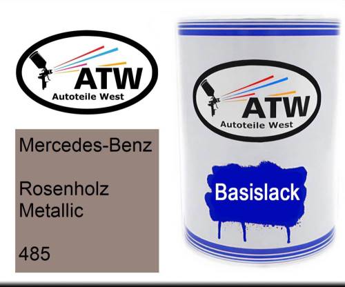 Mercedes-Benz, Rosenholz Metallic, 485: 500ml Lackdose, von ATW Autoteile West.